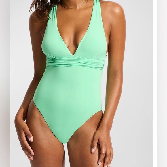 Seafolly Cross Back One Piece - Picture 1 of 7